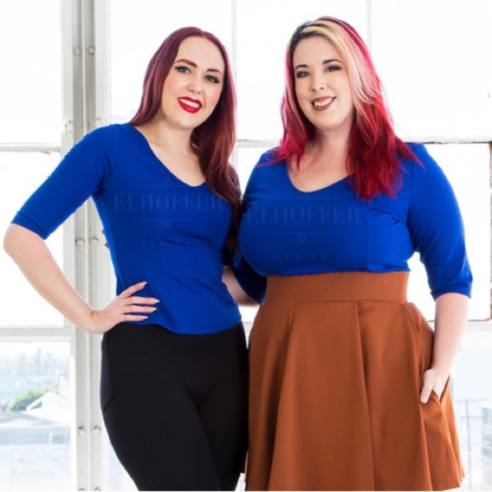 Soft Ponte Catherine Top - Cobalt